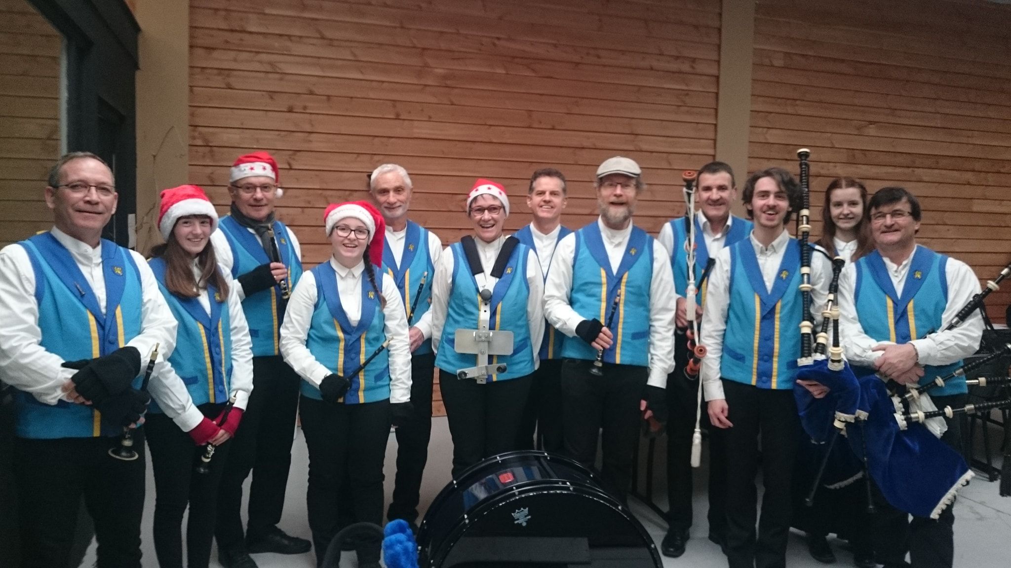 Le Bagad Sant-Brieg en 2018 pour le Marché de Noël