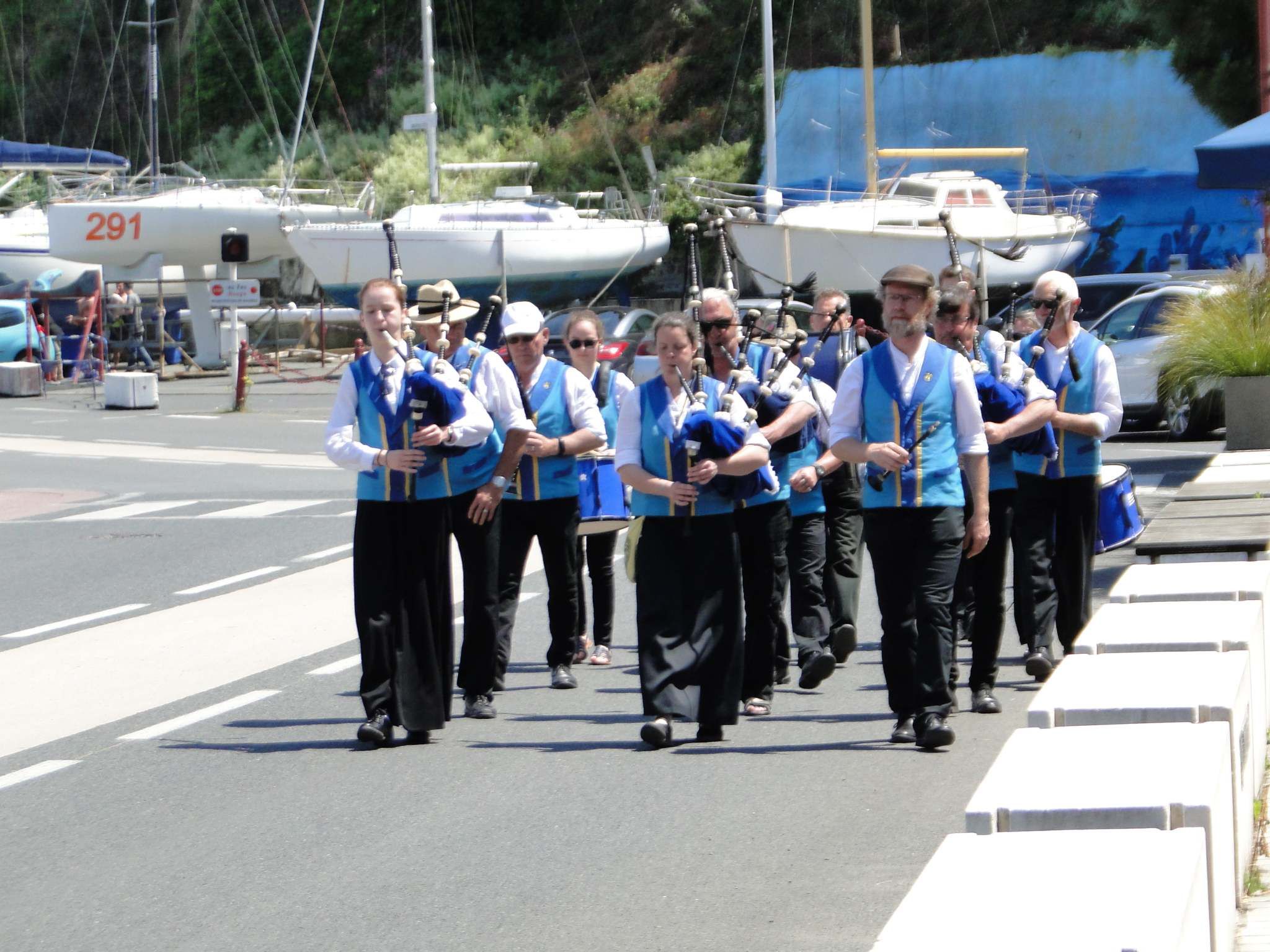 Le Bagad Sant-Brieg en 2019 à la Fête Maritime du Légué, à Plérin